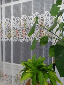 Mg Függöny 125/095 Fehér virágos Kol 400x250cm szegett Bt M