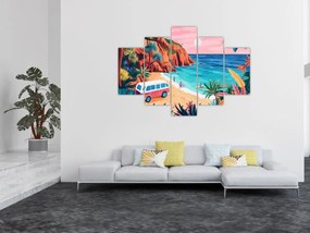 Kép - Lakóautó az óceánnál (150x105 cm)