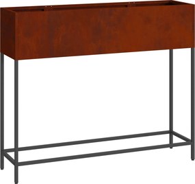 vidaXL Magas Kerti Cserép Rozsdás 100 x 26 x 82 cm Időjárásálló acél
