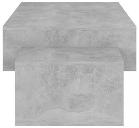 betonszürke szerelt fa dohányzóasztal 105 x 55 x 32 cm