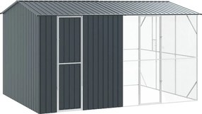 vidaXL Madár kalitka Antracit 430 x 310 x 247 cm Horganyzott acél