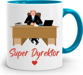 Igazgatónak Kék Szuper Igazgató Bögre fényképes nyomtatással