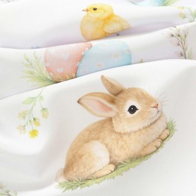 Goldea húsvéti szögletes teflonos asztalterítő - vidám húsvét 100 x 100 cm