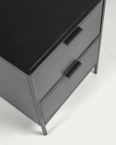 Fekete acél éjjeliszekrény Shantay – Kave Home