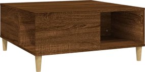 vidaXL barna tölgyszínű szerelt fa dohányzóasztal 80x80x36,5 cm