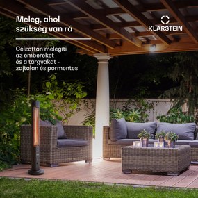 Blumfeldt Heat Guru Plus, kültéri sugárzó fűtőtest, 1200 W, 3 hőfokozat, távirányítóval