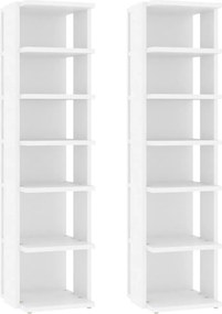 vidaXL 2 db fehér szerelt cipősszekrény 27,5x27x102 cm