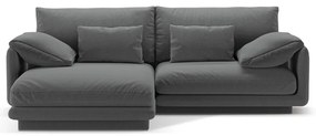Sötétszürke sarokkanapé (bal oldali) Torino – Micadoni Home