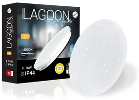 Lagoon Skinande 16 W-os ø230 mm kerek natúr fehér mennyezeti lámpa IP44