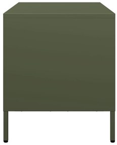 olívazöld hidegen hengerelt acél TV-szekrény 68 x 39 x 43,5 cm