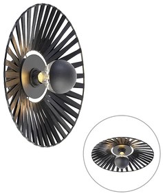 Rusztikus fali lámpa fekete 40 cm - Leia