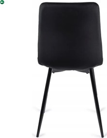 szett étkezőasztal MAX 80-160 cm craft tölgy/fekete és 6 szék PERU fekete