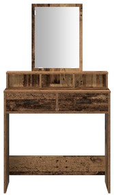Sminktükör Fiókokkal Régi Fa 79x41x140 cm
