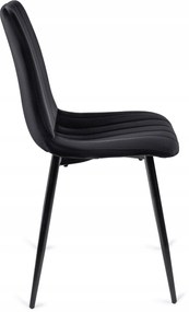 Krzesło IBIS Czarne Welurowe