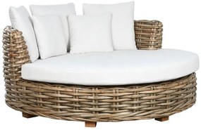 Chill Out rattan kerti heverő párnákkal mahagóni lábakkal