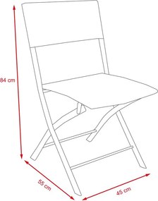 Avenberg BOLOGNA Összecsukható rattan szett - Antracit