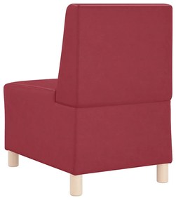 bordó műbőr kanapéfotel 55 cm