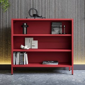Alacsony polcos szekrény LUCA , 1000 x 900 x 350 mm, Modern: piros