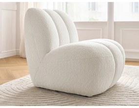 Fehér buklé fotel Janissaire – Bobochic Paris