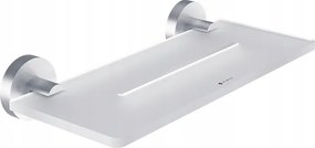 Nimco Unix rozsdamentes acél fürdőszobai polc lyukakkal, szálcsiszolt rozsdamentes acél, 30 cm 43_