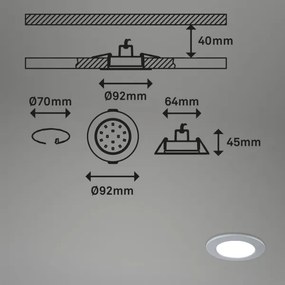 Briloner - KÉSZLET 3x LED Dimmelhető fürdőszobai lámpa LED/4,8W/230V IP65