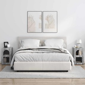 vidaXL Éjjeli asztal 2 pcs Szürke Sonoma 29.5 x 35 x 50 cm Faanyag