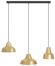 Eglo 390016 - Csillár zsinóron SAVARNA 3xE27/40W/230V arany