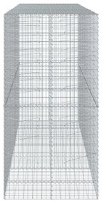 horganyzott vas gabion kosár fedéllel 350 x 100 x 200 cm