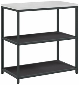 Konyhai Tároló Készlet polcokkal 3 pcs Fekete 240 x 50 x 92 cm