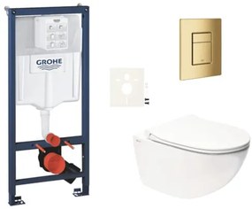 Függesztett WC szett világos falakhoz / falra szerelhető Swiss Aqua Technologies Infinitio SIKOGRSIN11SCGL0