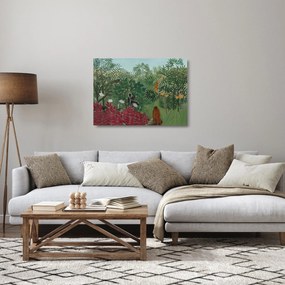 Üveg kép - Henri Rousseau, Tropical Forest with Monkeys, reprodukciók (70x50 cm)