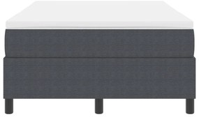 Boxspring ágy matraccal Sötétszürke 120x200 cm Kordbársony szövet