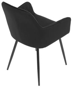 Fekete Bársony Étkezőszék. DCH-215 BK4