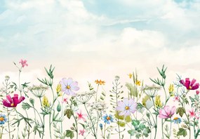 Virágok a Réten poszter, fotótapéta, Vlies (104 x 70,5 cm)