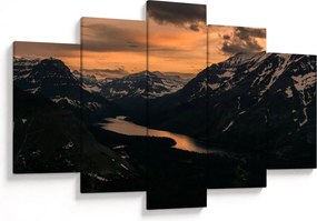 Egy tó képe a hegyek között (150x105 cm)