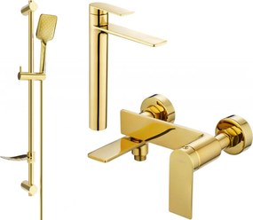 Mexen Zero DF62 fürdőkád szett, arany - 7113DF62-50