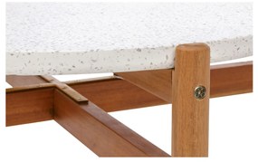 Terracina dohányzóasztal akác/terazzo, natúr ø84,5x38,5 cm