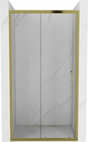 Mexen Apia 110 cm-es, átlátszó, arany tolóajtós zuhanyajtó - 845-110-000-50-00
