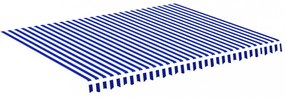 kék és fehér csere napellenző ponyva 4,5 x 3,5 m
