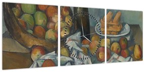 Kép - Paul Cezanne, The Basket of Apples, reprodukciók (órával) (90x30 cm)