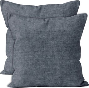 Díszpárnahuzat szürke cipzáras 45x45cm 2db