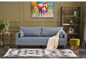 3 személyes kanapéágy Bella Soft Yataklı Üçlü Koltuk - Kék