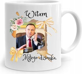 Andrzej Duda Elnök Bögre Szép Napot Nyomtatott Fotóval