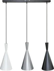 Rabalux trincola beltéri függeszték 3xe27 ip20 fehér ezüst fekete