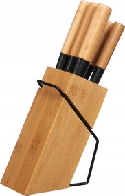 Késblokk Bambusz Állvány Késkészlet 6 db-OS Konyhai Kések