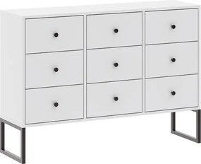 LINEA 9 fiókos szekrény | Fehér