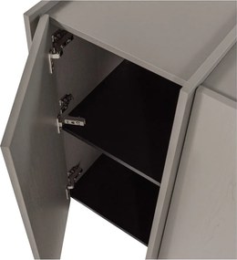 Szürke komód kőrisfa dekorral 200x85x44 cm Brock – WOOOD