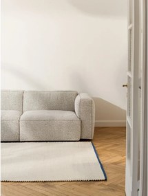 Kék-bézs kézi szövésű gyapjú szőnyeg 140x200 cm Lenu – noo.ma