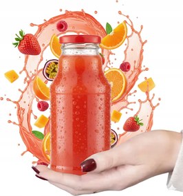 5x Micimackó lé palack 330ml Kupakos Üveg Palack Készlet