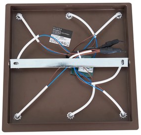 Design mennyezeti lámpa bronz színben, bronz üveggel, 9-es - Athén